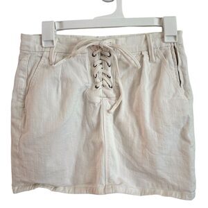 Frame Denim Lace-up Mini Skirt | Size 25 in